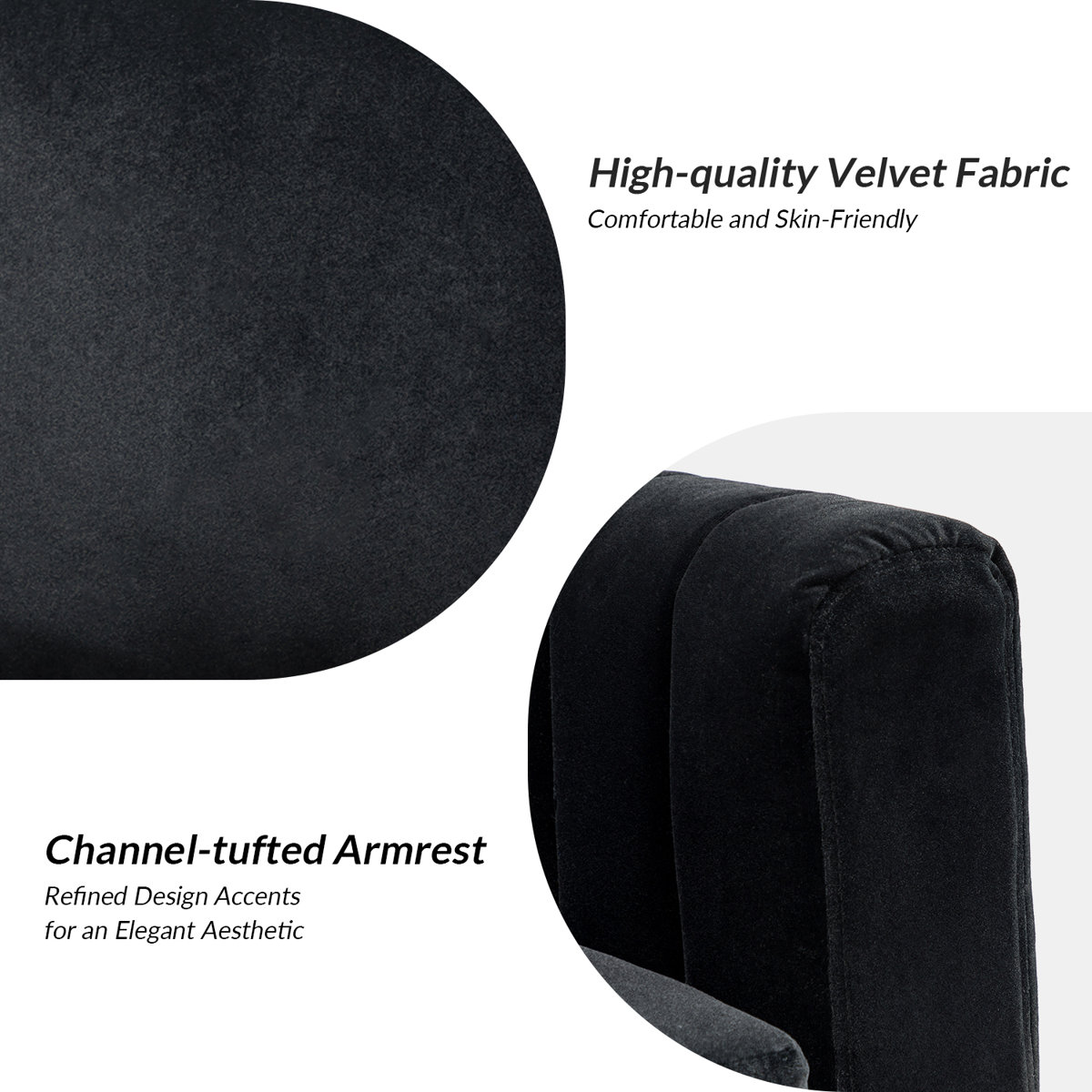Cedarpoint Upholstered Velvet Tufted Club Chair